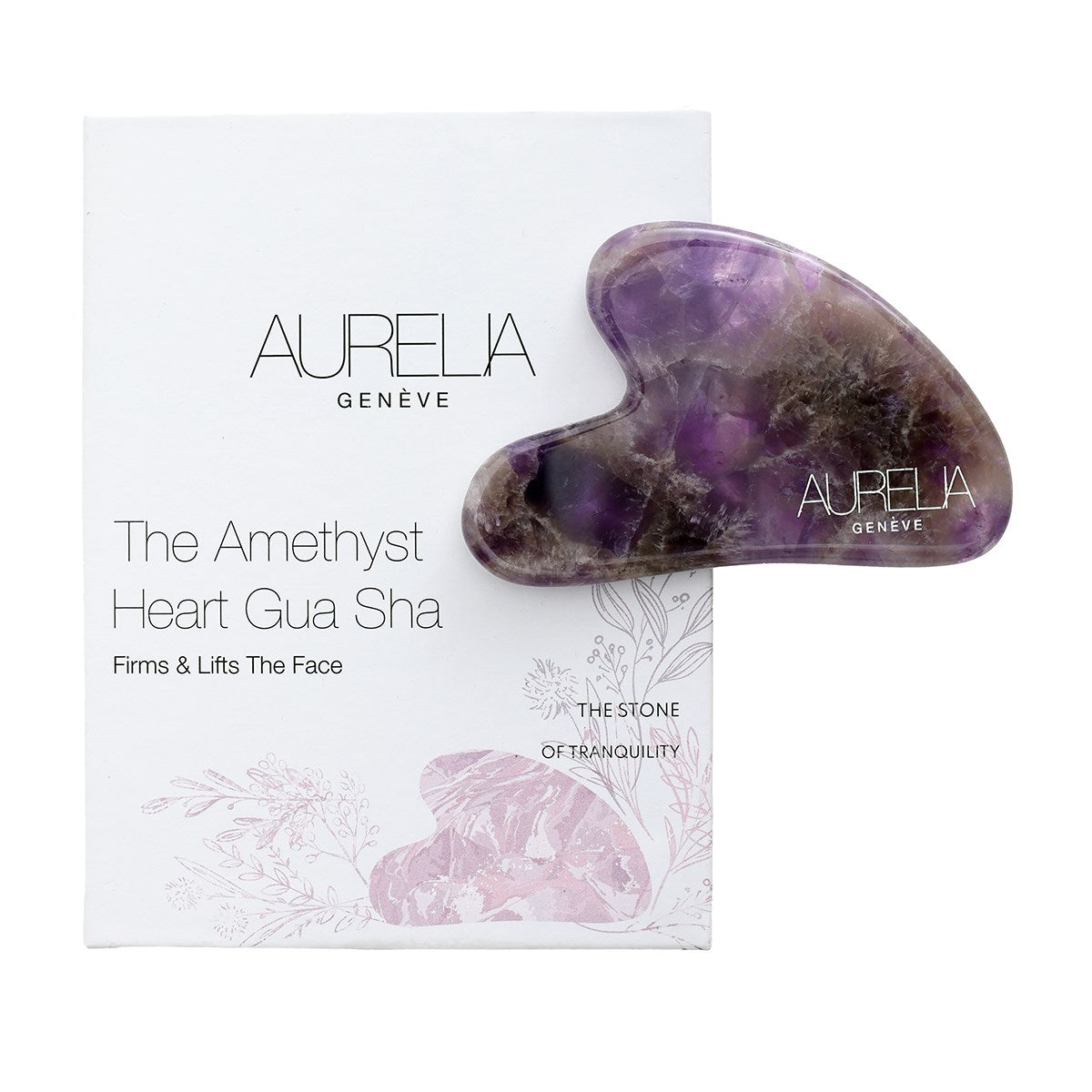 Amethyst Crystal Heart Gua Sha