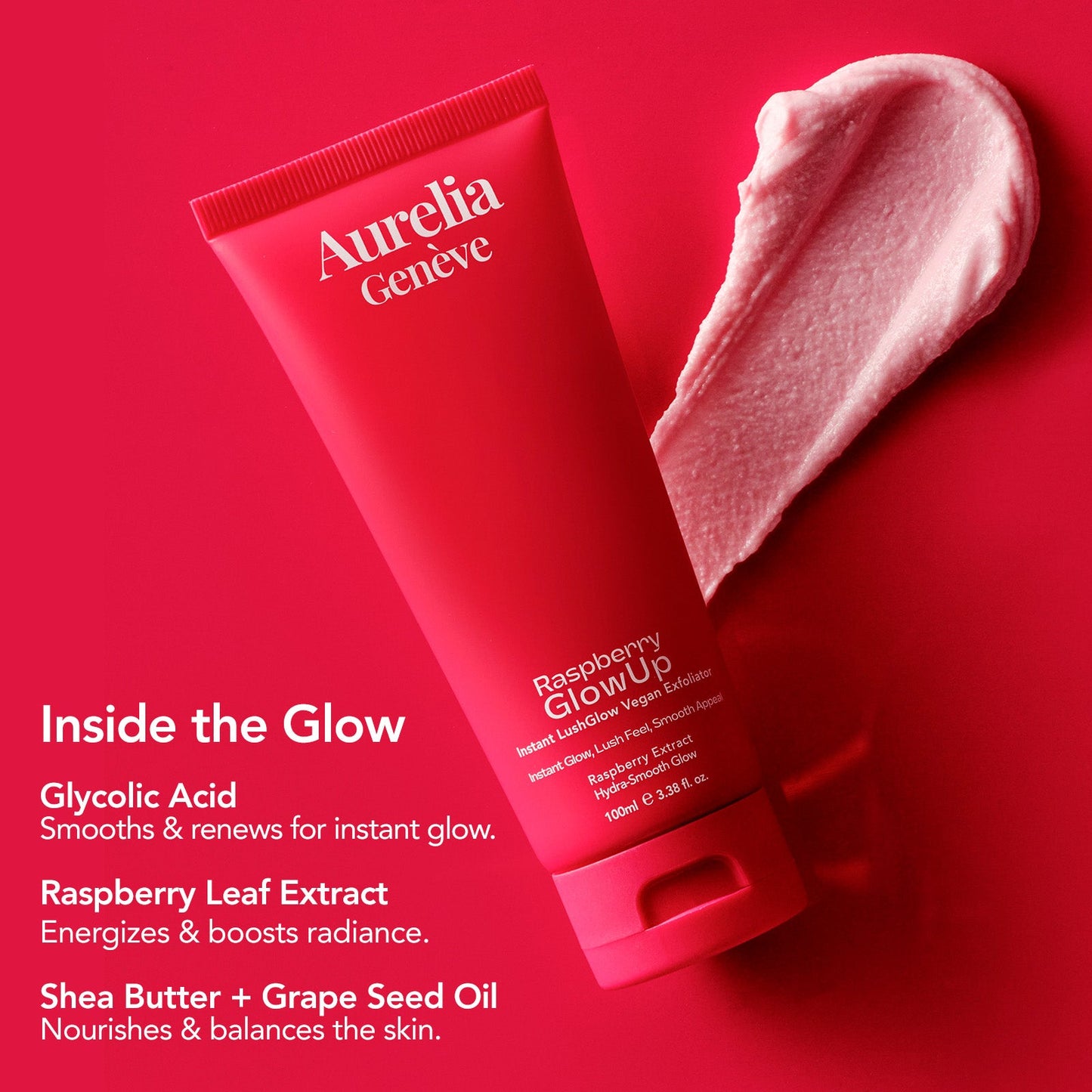 Raspberry GlowUp - Instant LushGlow Vegan Peeling