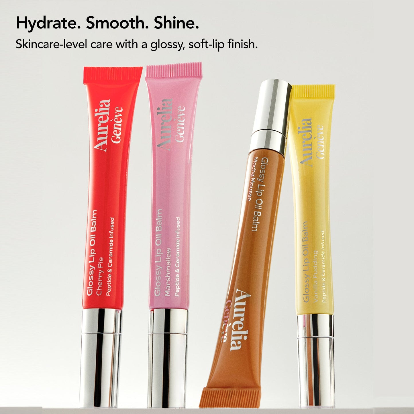 Glossy Lip Oil Balm - Peptide & Ceramid Infused - Mocha Mousse