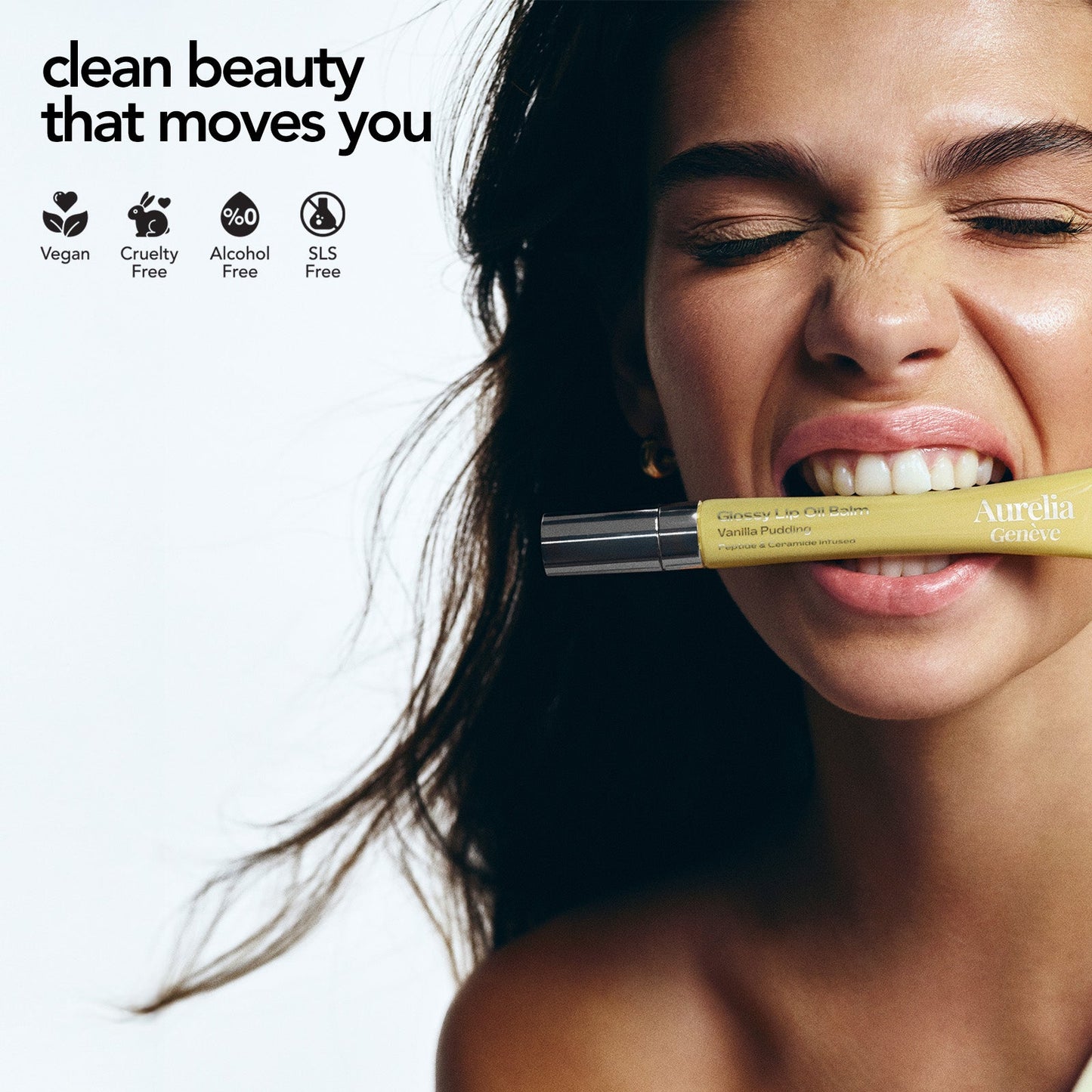 Glossy Lip Oil Balm - Peptide & Ceramid Infused - Marshmallow