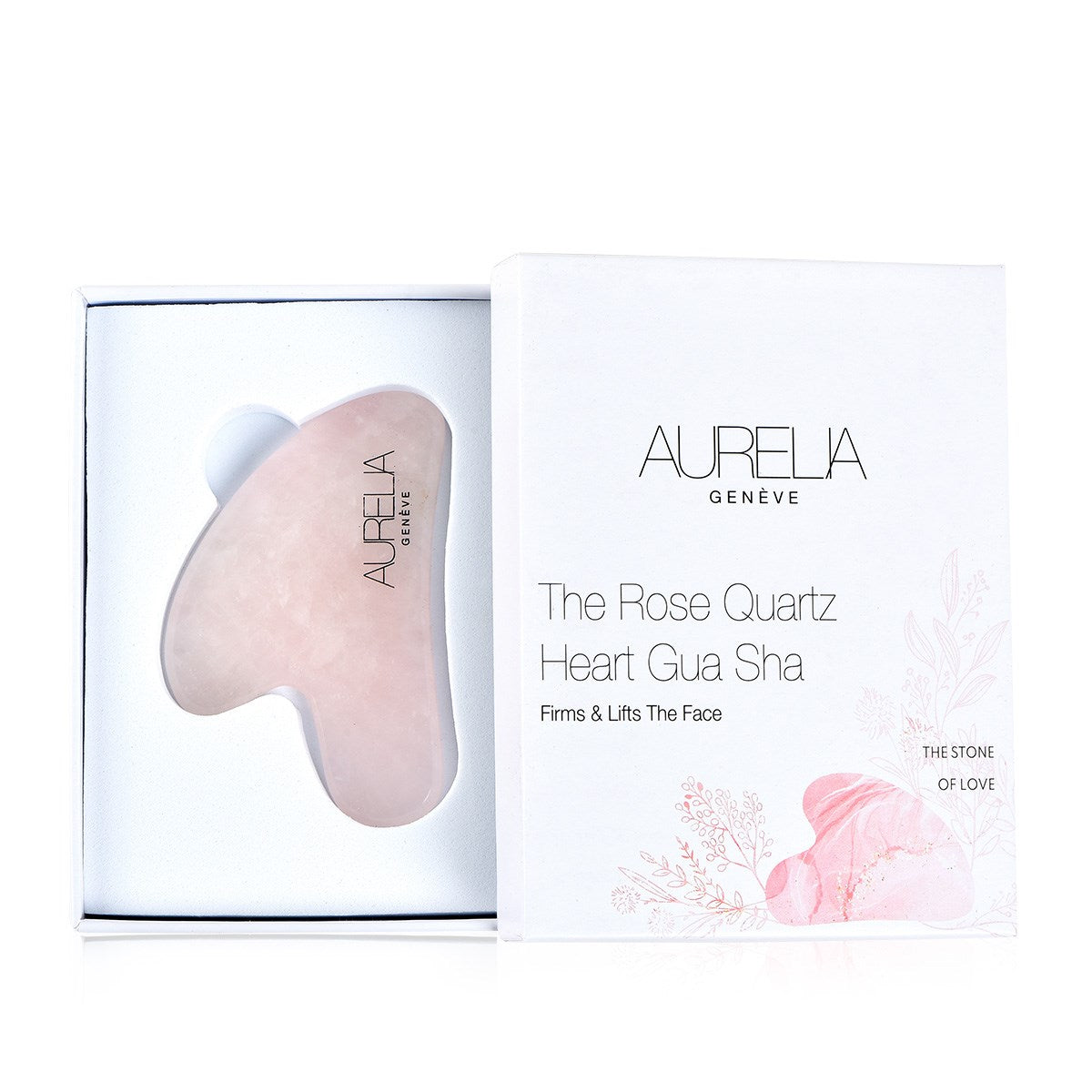 Rose Quartz Crystal Heart Gua Sha