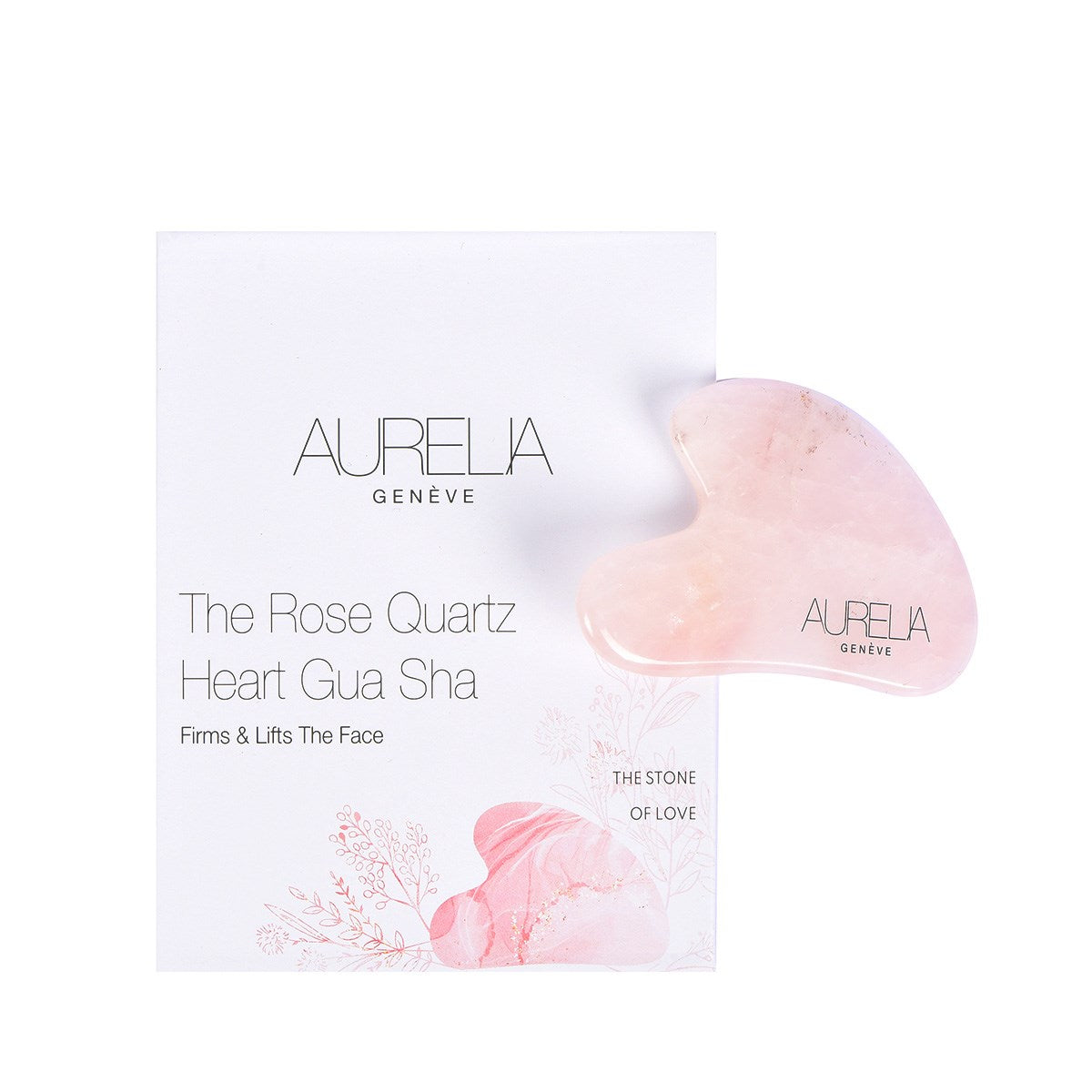 Rose Quartz Crystal Heart Gua Sha