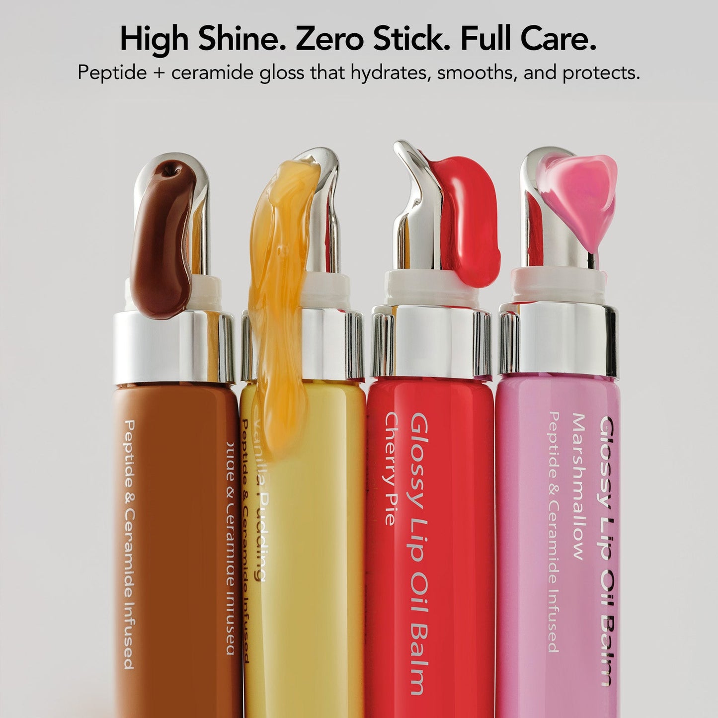 Glossy Lip Oil Balm - Peptide & Ceramid Infused - Mocha Mousse